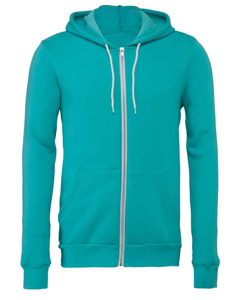 BELLA + CANVAS 3739 — Unisex Sponge Fleece Full-Zip Hoodie Sweatshirt