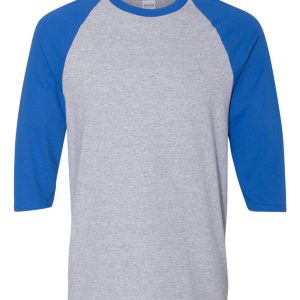 Gildan 5700 — Unisex Heavy Cotton™ Raglan Three-Quarter Sleeve T-Shirt - Image 4